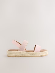 وردي جلد - صندل بنعل مسطح Raffia من Forever Comfort® - صورة 6 من 8