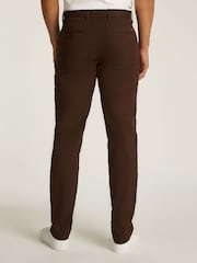 Tommy Hilfiger Brown Denton Pima Cotton Chino Trousers - Image 2 of 5