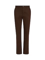 Tommy Hilfiger Brown Denton Pima Cotton Chino Trousers - Image 4 of 5