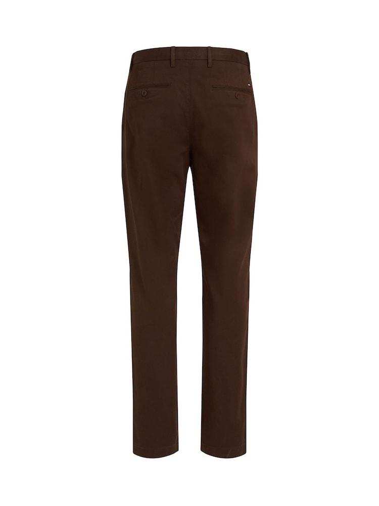 Tommy Hilfiger Brown Denton Pima Cotton Chino Trousers - Image 5 of 5