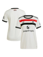 adidas White Womens Manchester United Third Shirt 2024-25 - Image 1 of 5