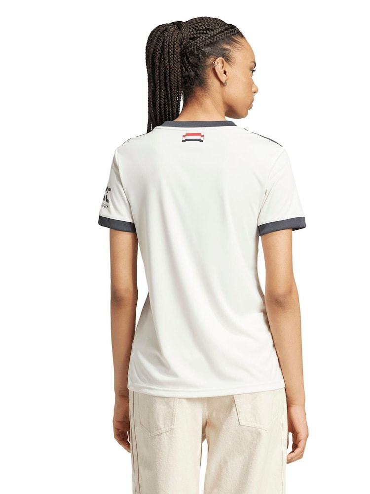adidas White Womens Manchester United Third Shirt 2024-25 - Image 5 of 5