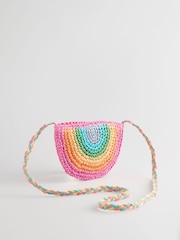 Little Bird by Jools Oliver Multi Rainbow Straw Bag - Image 1 of 5