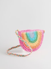 Little Bird by Jools Oliver Multi Rainbow Straw Bag - Image 2 of 5