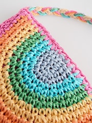 Little Bird by Jools Oliver Multi Rainbow Straw Bag - Image 3 of 5