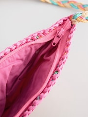 Little Bird by Jools Oliver Multi Rainbow Straw Bag - Image 4 of 5