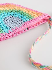 Little Bird by Jools Oliver Multi Rainbow Straw Bag - Image 5 of 5