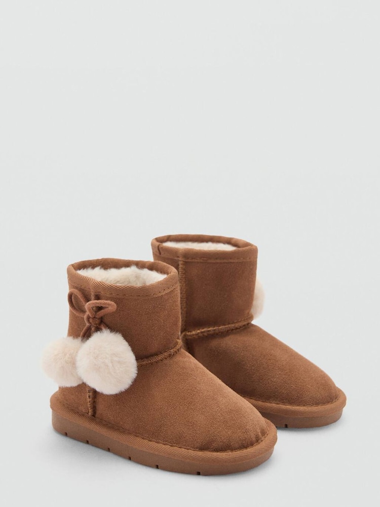 Mango Cream Low-Cut Leather Boots - Image 2 of 3