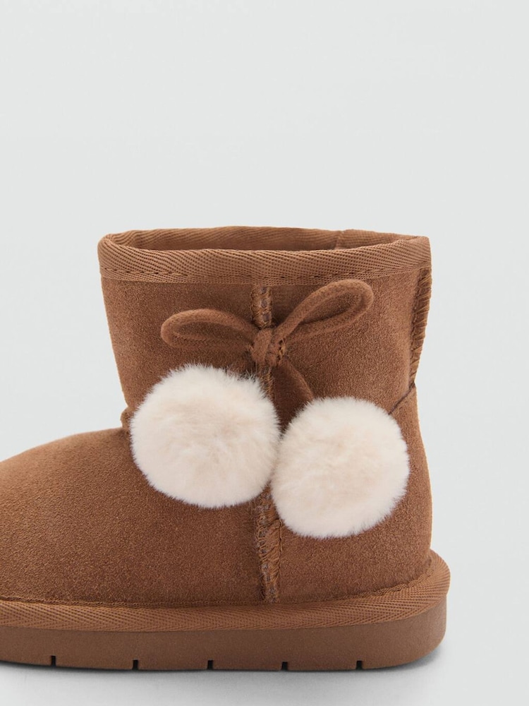 Mango Cream Low-Cut Leather Boots - Image 3 of 3 Mango Cream Low-Cut Leather Boots - Image 3 of 3