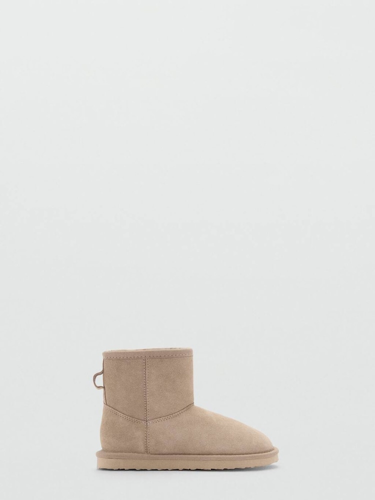 Mango Natural Ankle Boots With Leather-Effect Natural Lining - Image 1 of 4 Mango Natural Ankle Boots With Leather-Effect Natural Lining - Image 1 of 4