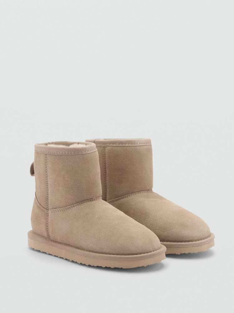 Mango Natural Ankle Boots With Leather-Effect Natural Lining - Image 2 of 4 Mango Natural Ankle Boots With Leather-Effect Natural Lining - Image 2 of 4