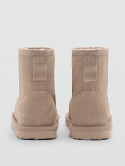 Mango Natural Ankle Boots With Leather-Effect Natural Lining - Image 3 of 4