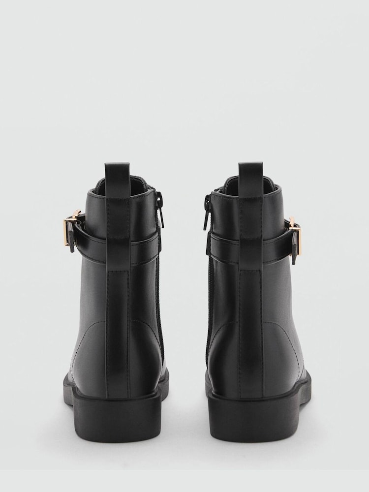 Mango Black Buckle Boots - Image 4 of 4 Mango Black Buckle Boots - Image 4 of 4