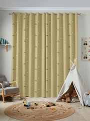 Sophie Allport Mustard Yellow On the Farm Made to Measure 100% Cotton Curtains - Image 2 of 9