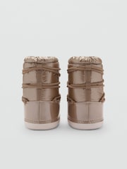 Mango Gold Metallic Snow Boots - Image 3 of 3