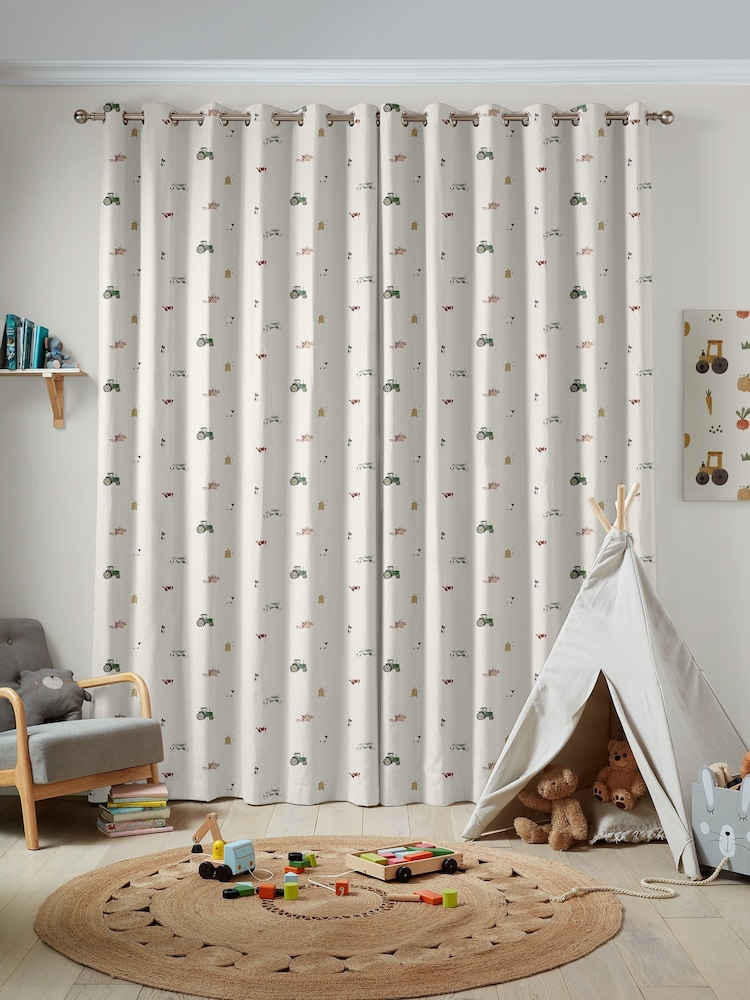 Sophie Allport Natural On the Farm Made to Measure 100% Cotton Curtains - Image 2 of 9