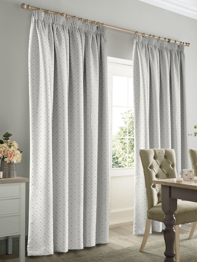 Sophie Allport White Bees and Leaves Made to Measure 100% Cotton Curtains - Image 2 of 9