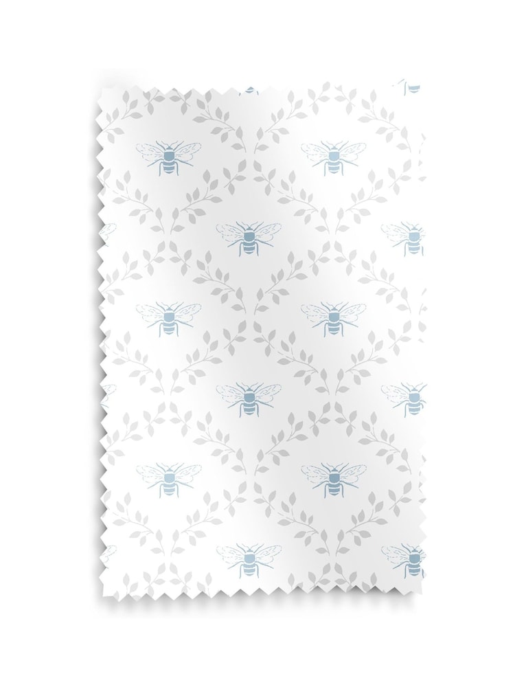 Sophie Allport White Bees and Leaves Made to Measure 100% Cotton Curtains - Image 9 of 9