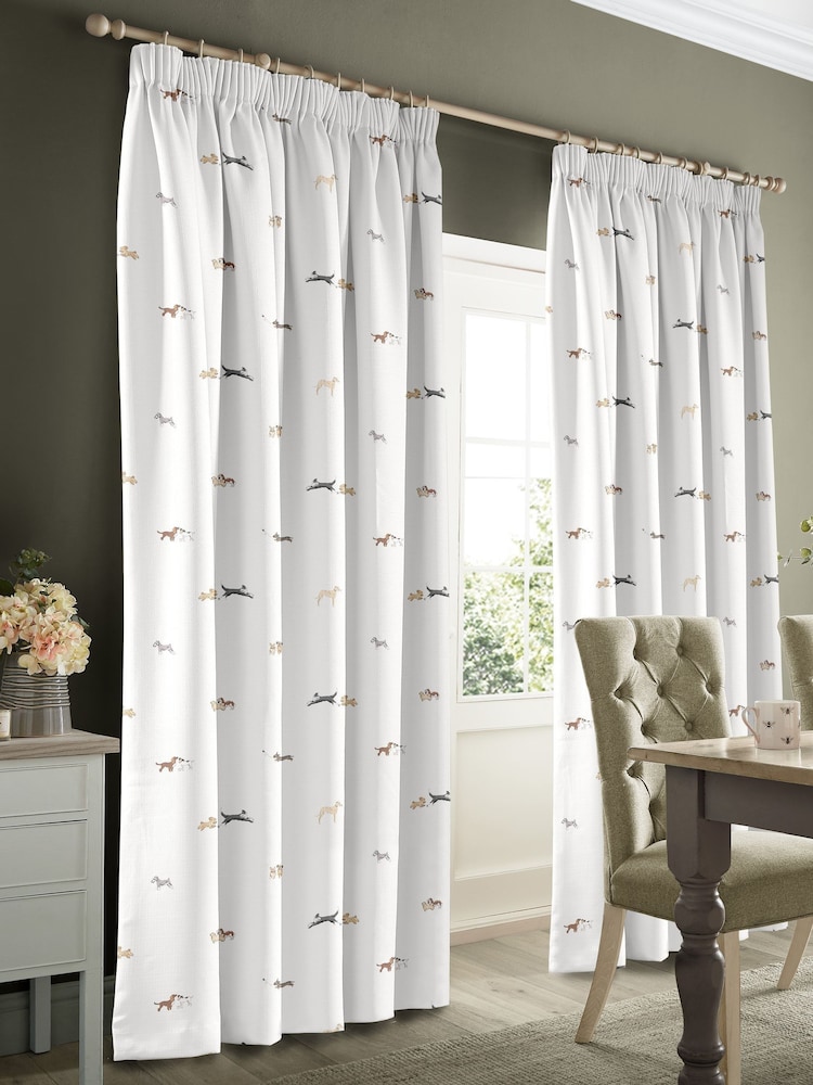 Sophie Allport Off White Doggy Daycare Made to Measure Curtains - Image 2 of 9