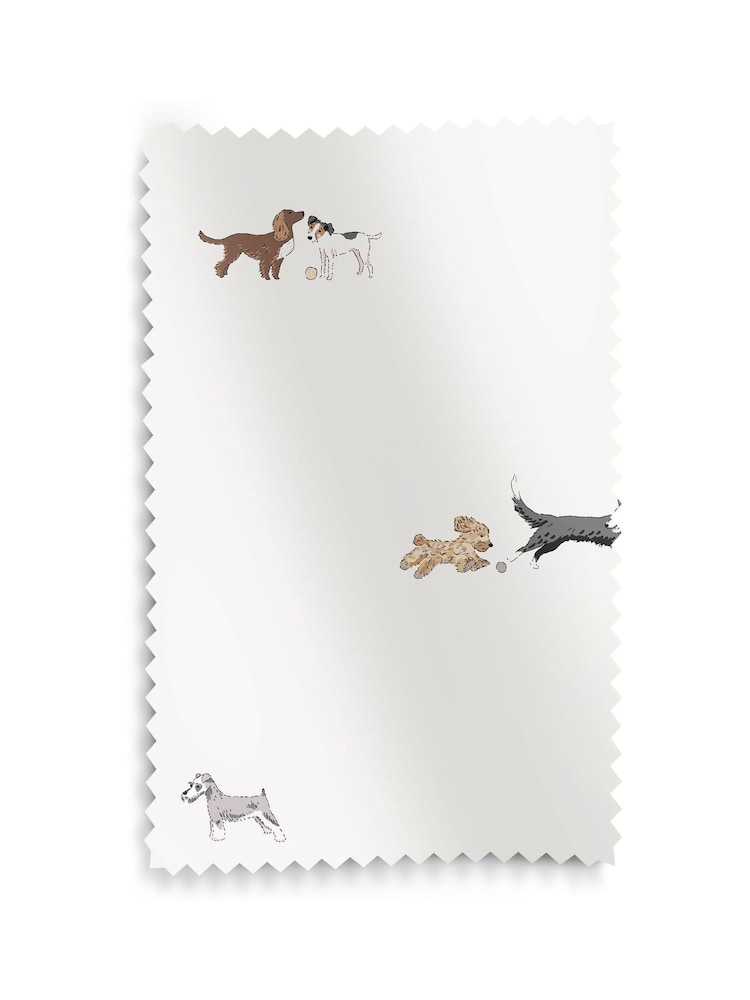 Sophie Allport Off White Doggy Daycare Made to Measure Curtains - Image 9 of 9