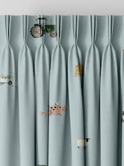 Sophie Allport Blue On the Farm Made to Measure 100% Cotton Curtains - Image 8 of 9