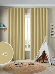 Sophie Allport Mustard Yellow Woodland Hedgehog Made to Measure 100% Cotton Curtains - Image 1 of 9