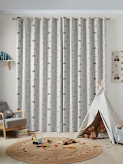 Sophie Allport Soft Grey On the Farm Made to Measure 100% Cotton Curtains - Image 2 of 9