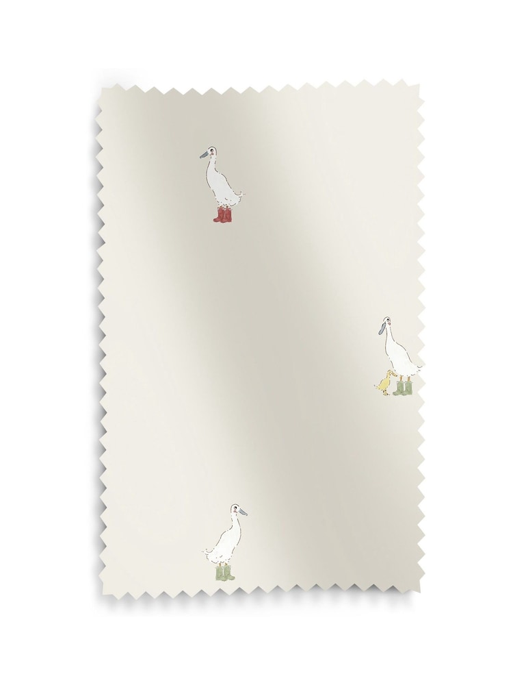 Sophie Allport Natural Running Ducks Made to Measure 100% Cotton Curtains - Image 9 of 9