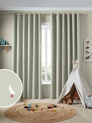 Sophie Allport Sage Green Running Ducks Made to Measure 100% Cotton Curtains - Image 1 of 9