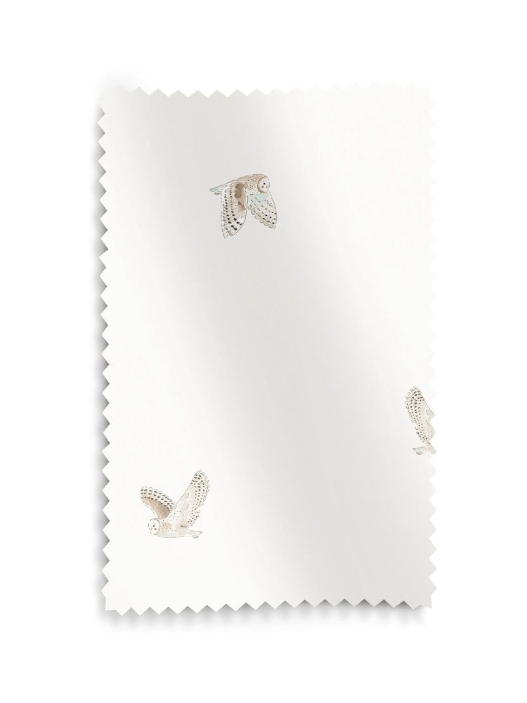 Sophie Allport Off White Snowy Owls Made to Measure Curtains - Image 9 of 9
