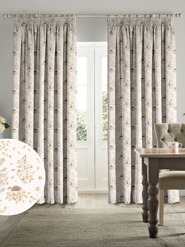Sophie Allport Off White Woodland Friends Made to Measure Curtains - Image 10 of 10