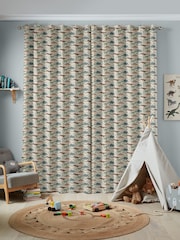 Sophie Allport Natural and Khaki Green Dinosaur Camo Made to Measure 100% Cotton Curtains - Image 2 of 9