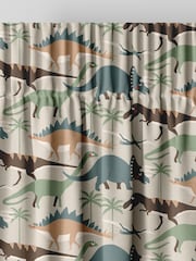 Sophie Allport Natural and Khaki Green Dinosaur Camo Made to Measure 100% Cotton Curtains - Image 5 of 9