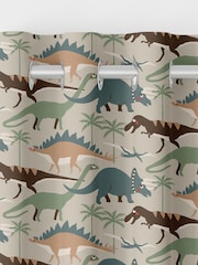 Sophie Allport Natural and Khaki Green Dinosaur Camo Made to Measure 100% Cotton Curtains - Image 7 of 9
