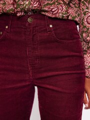 Boden Red Petite 5 Pocket Cord Slim Jeans - Image 4 of 5