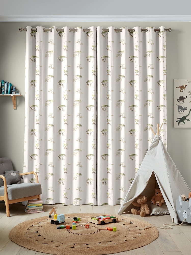 Sophie Allport Off White Wild Savannah Made to Measure Curtains - Image 2 of 9