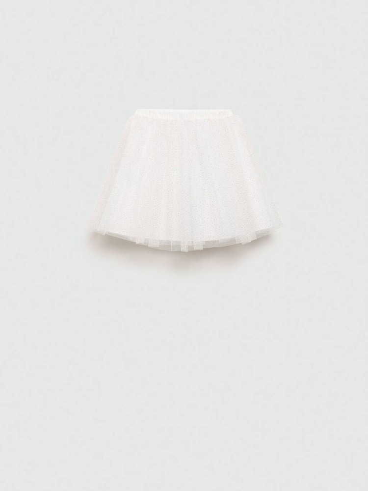 Mango Cream Glitter Tulle Skirt - Image 1 of 3