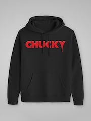 All + Every Black Mens Chucky Classic Logo Dripping Blood Hooded Sweatshirt - Image 3 of 4