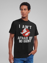 All + Every Black Mens Ghostbusters Halloween I Aint Afraid Of No Ghost 100% Cotton T-Shirt - Image 1 of 4