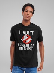 All + Every Black Mens Ghostbusters Halloween I Aint Afraid Of No Ghost 100% Cotton T-Shirt - Image 2 of 4