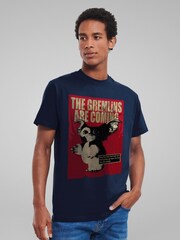 All + Every Blue Mens Gremlins Gizmo They Are Coming 100% Cotton T-Shirt - Image 2 of 4