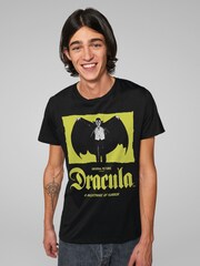 All + Every Black chrome Mens Dracula A Motion Picture 100% Cotton T-Shirt - Image 2 of 4