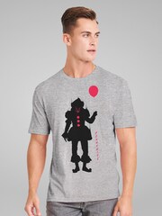 All + Every Grey Mens IT Halloween Pennywise T-Shirt - Image 2 of 4