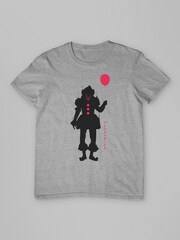 All + Every Grey Mens IT Halloween Pennywise T-Shirt - Image 3 of 4