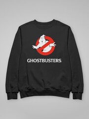 All + Every Black Mens Ghostbusters Classic Movie Logo 100% Cotton Sweatshirt - Image 3 of 4