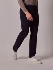 Hawes & Curtis Blue Garment Dyed Cotton Stretch Chinos - Image 2 of 4