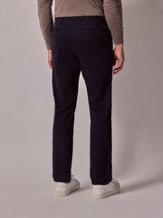 Hawes & Curtis Blue Garment Dyed Cotton Stretch Chinos - Image 3 of 4