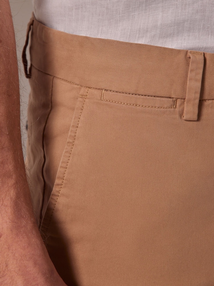 Hawes & Curtis Garment Dyed Cotton Stretch Brown Chinos - Bild 4 von 4