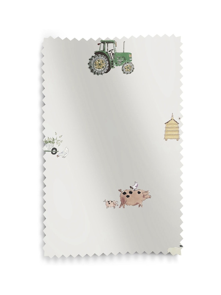 Sophie Allport Soft Grey On the Farm Made to Measure Roller Blind - Image 6 of 6