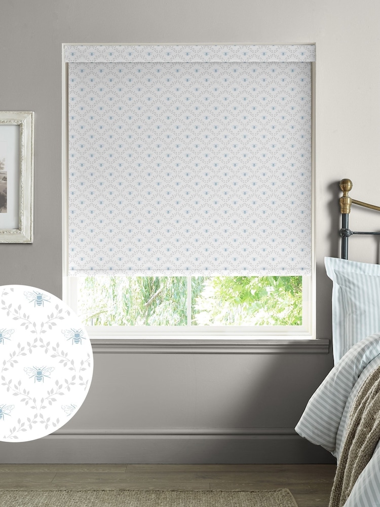 Sophie Allport White Bees and Leaves Made to Measure Roller Blind - Image 1 of 6